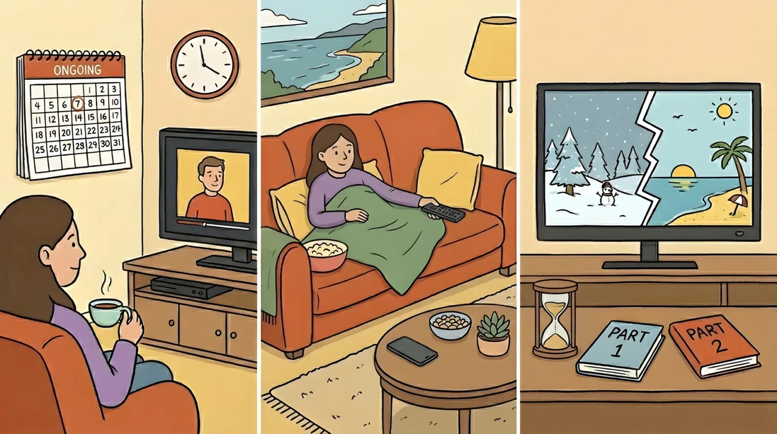 Cos’è ongoing, binge-watching e split season: guida ai formati di uscita delle serie TV